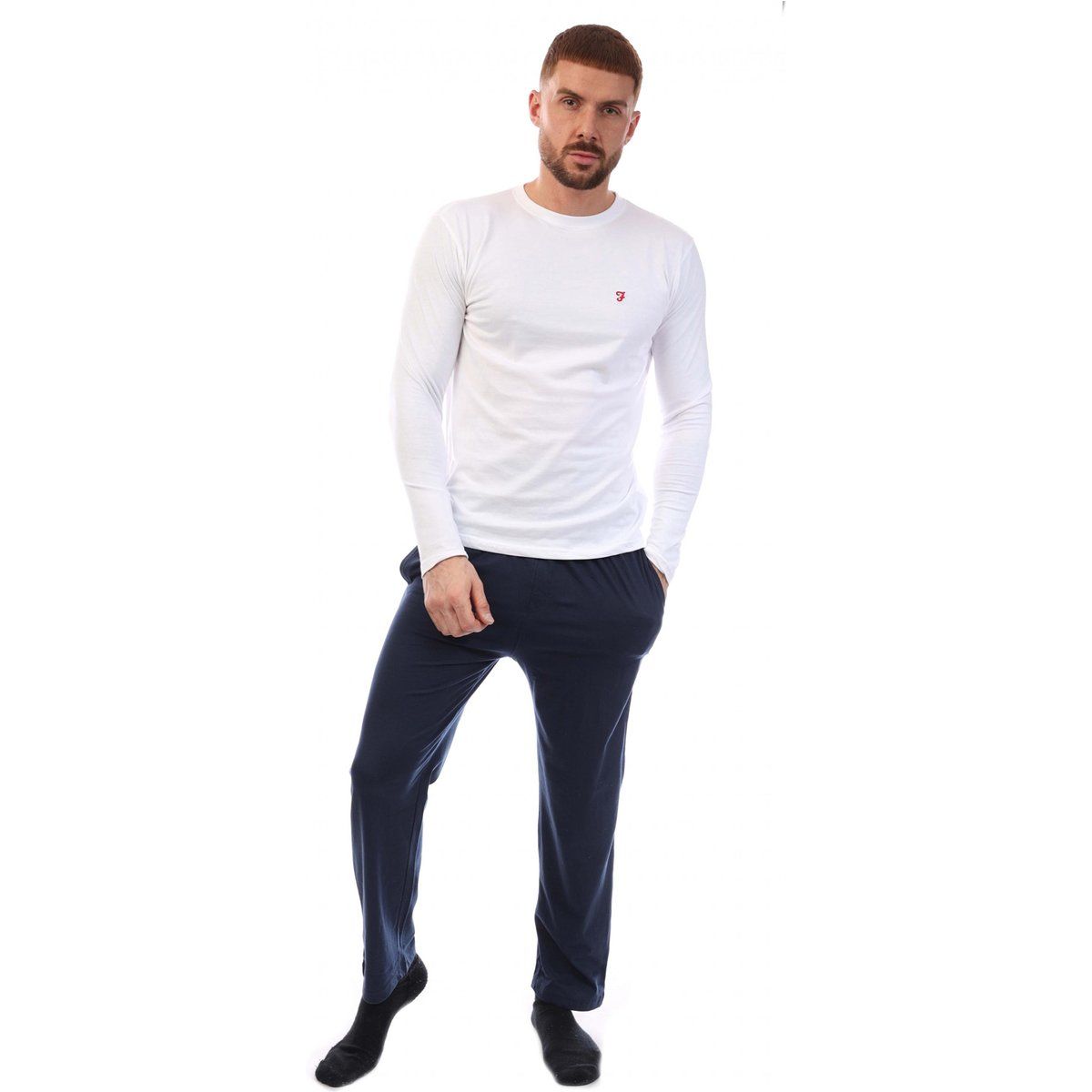 Herren Langarm Schlafanzug Set