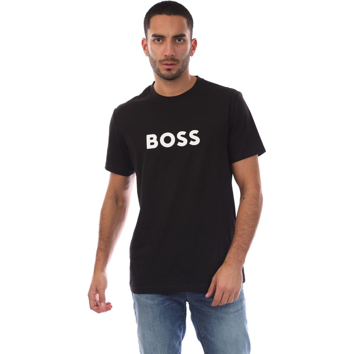Herren T-Shirt mit Rundhalsausschnitt und Logo