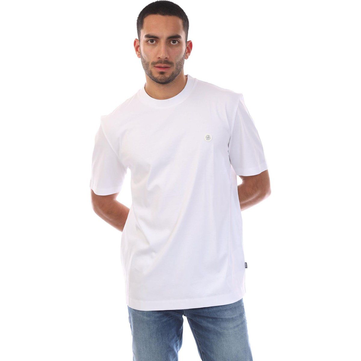 Herren T-Shirt aus merzerisierter Baumwolle mit Rundhalsausschnitt