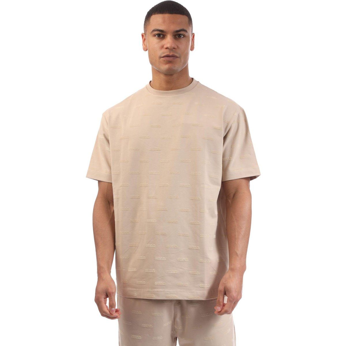 T-Shirt mit geprägtem Logo und Rundhalsausschnitt