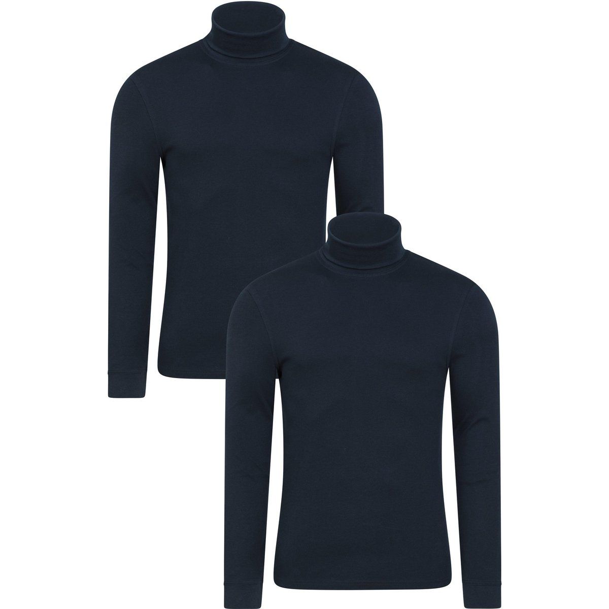 Marineblaues Herren Langarm Rollkragenshirt