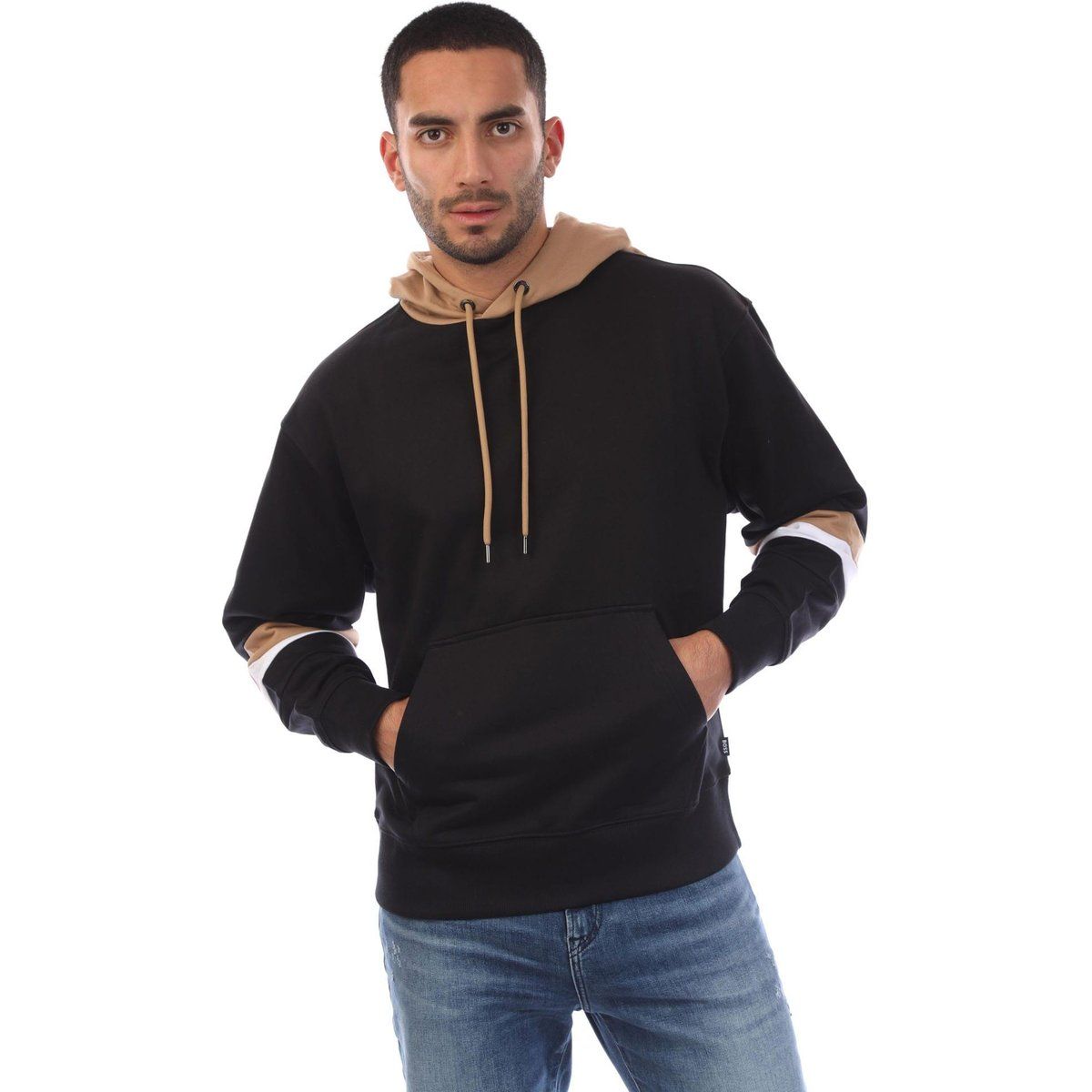Übergroßer Hoodie mit Farbblock-Design