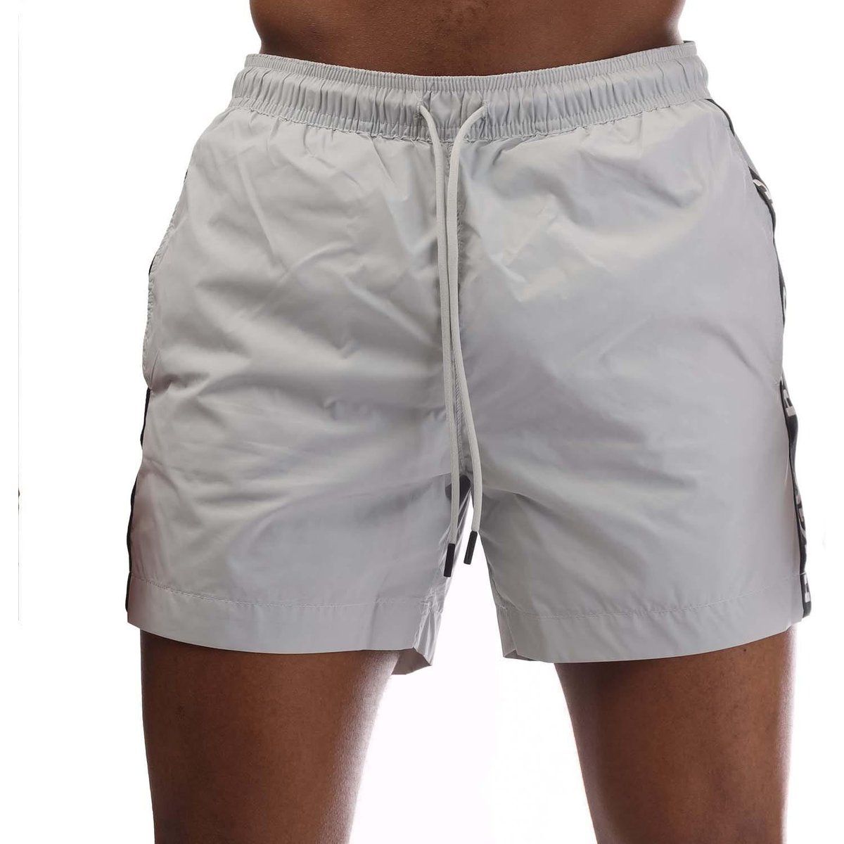 Graue Logo-Badeshorts für Herren
