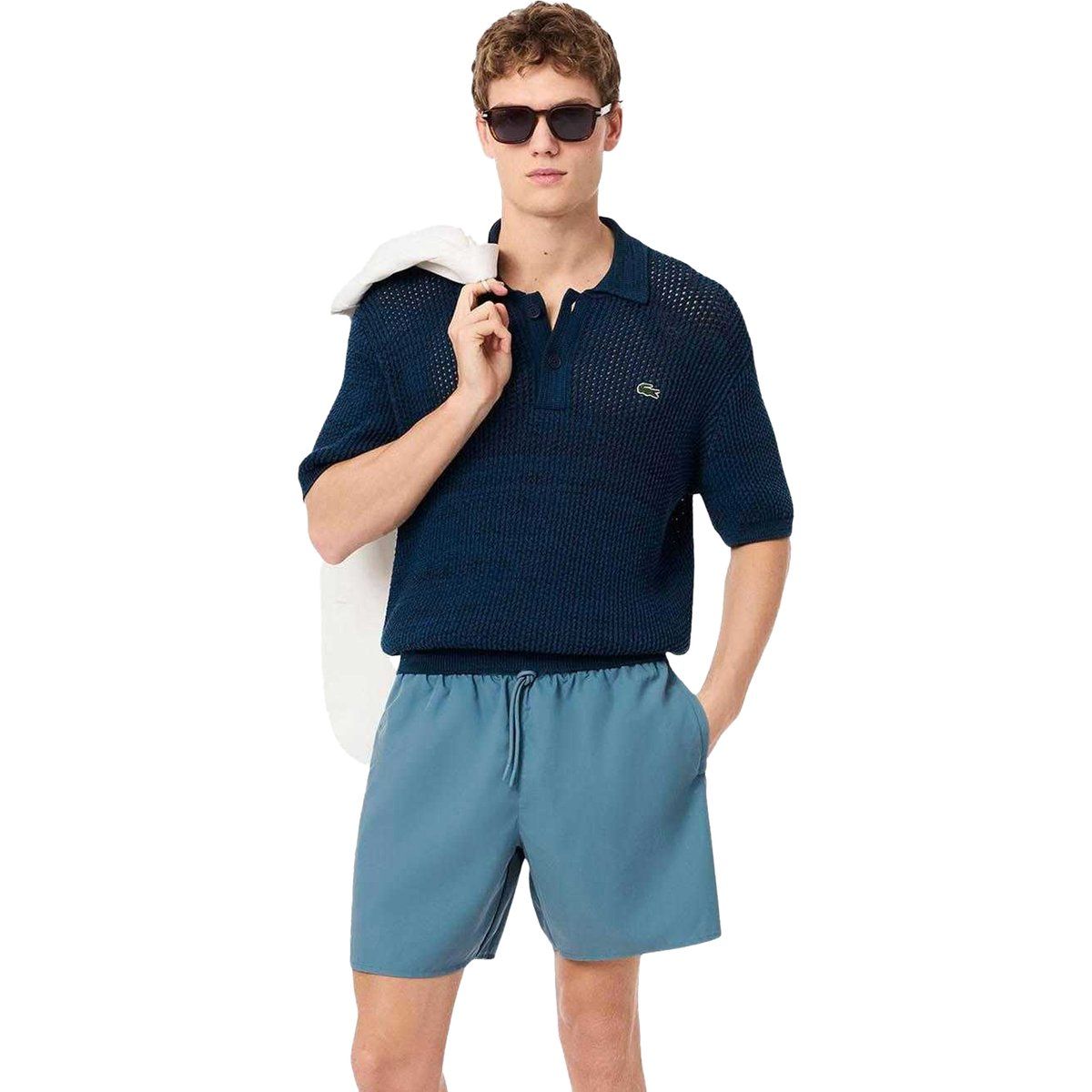 Herren Badeshorts in Midi-Länge, Unifarben