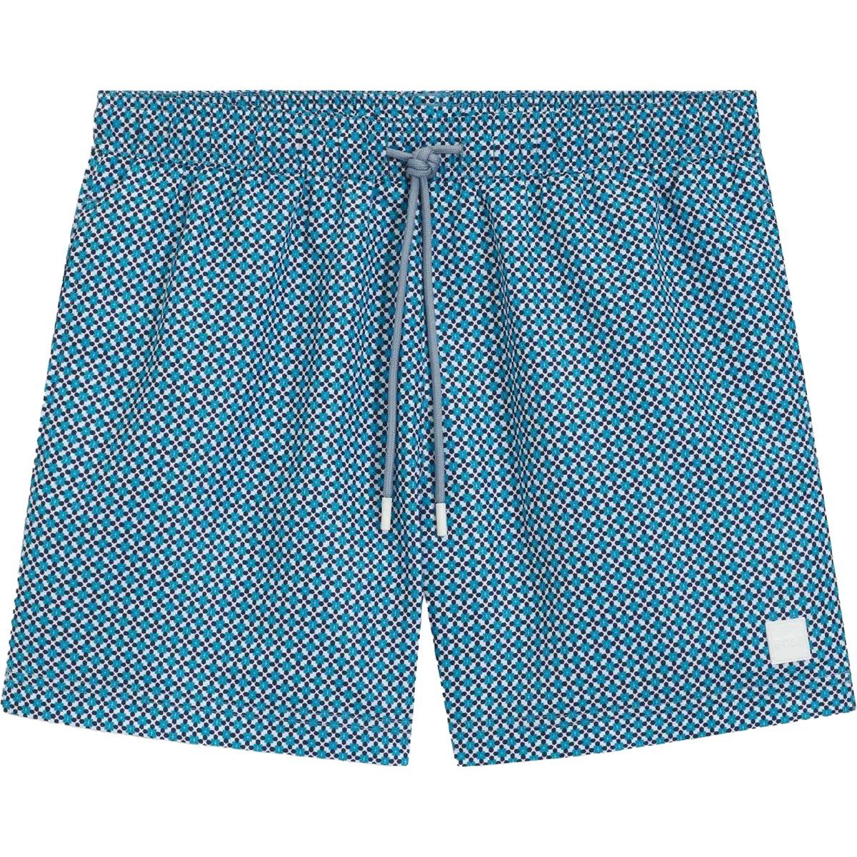 Herren Badeshorts mit Muster und Kordelzug