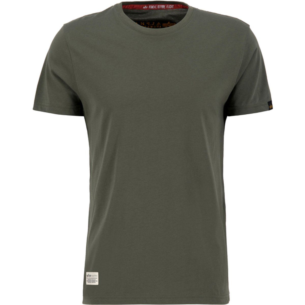 Klassisches Uni-T-Shirt mit Rundhalsausschnitt