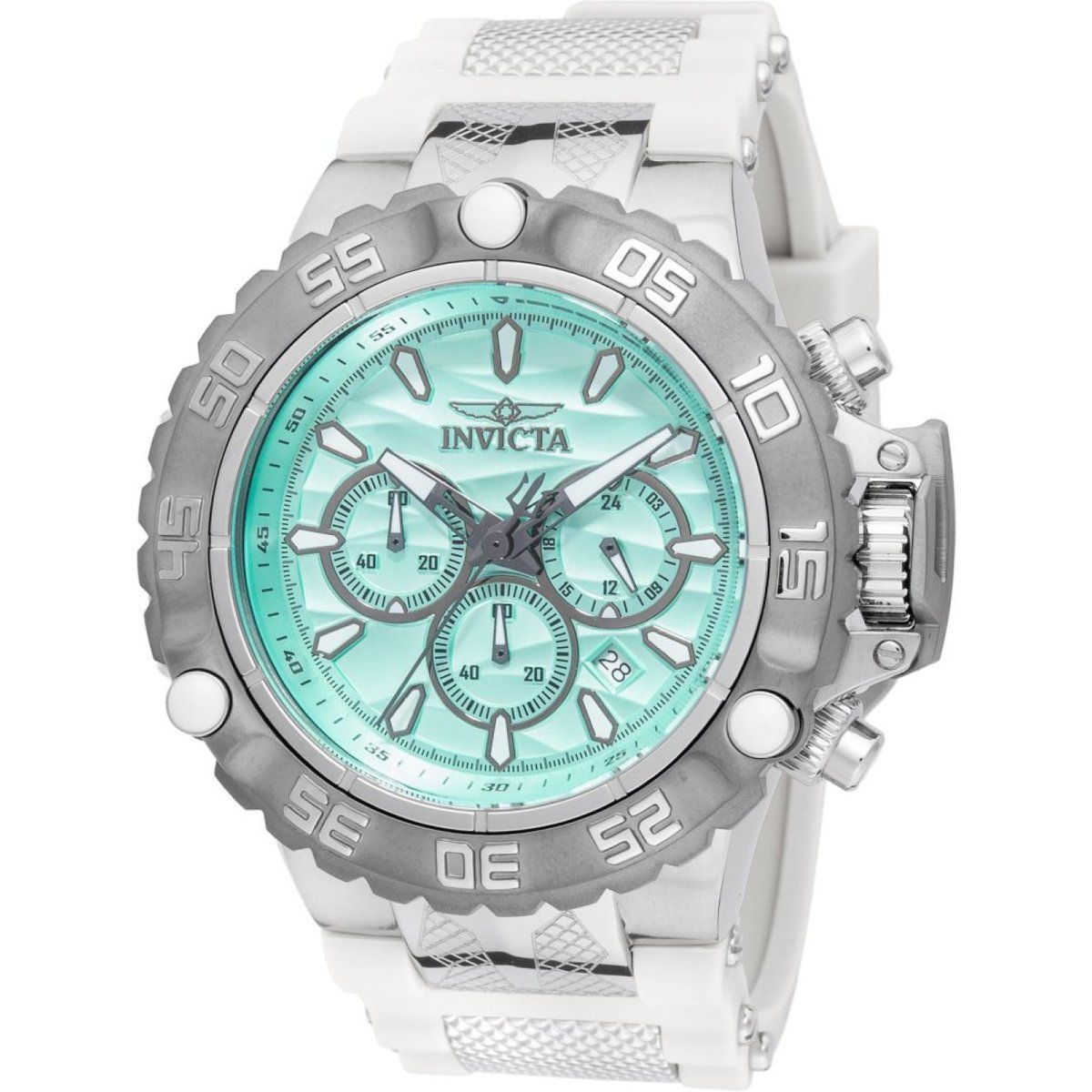 Sportliche Chronograph Uhr mit Silikonarmband