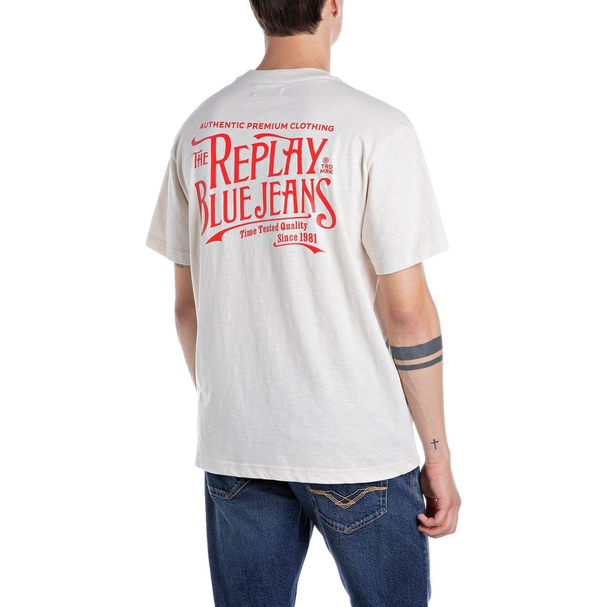Baumwoll T-Shirt mit Grafikprint