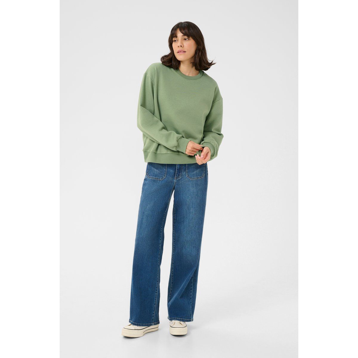 Sweatshirt mit lockerem Rundhalsausschnitt