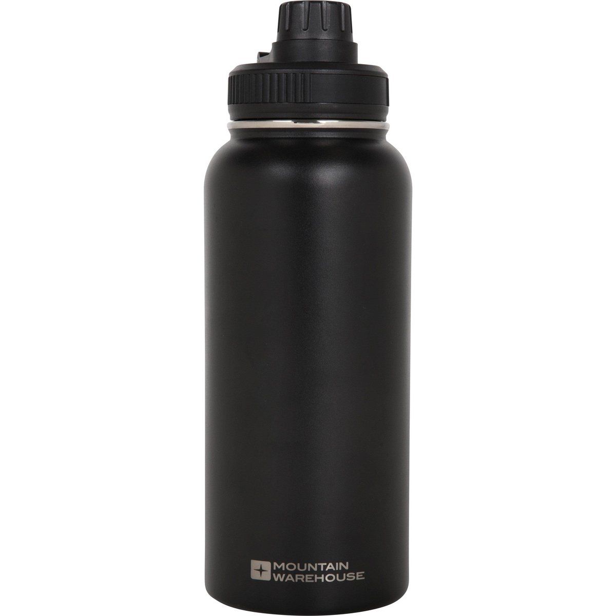 Schwarze Edelstahl-Wasserflasche