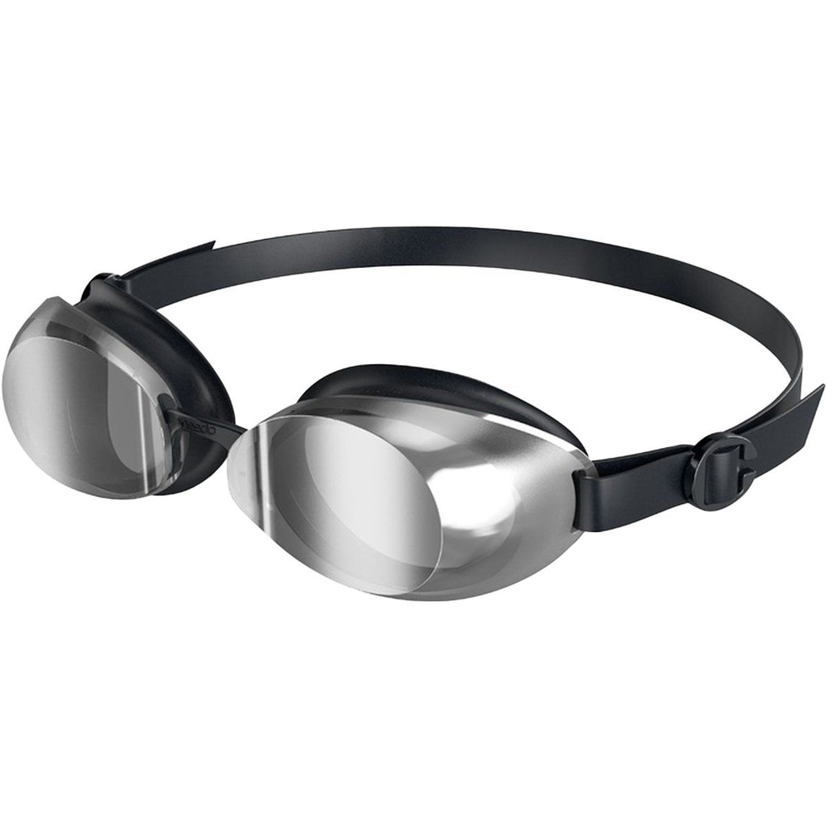 Speedo - "Jet 2.0" Schwimmbrille für Herren/Damen Unisex (Schwarz/Chrom)