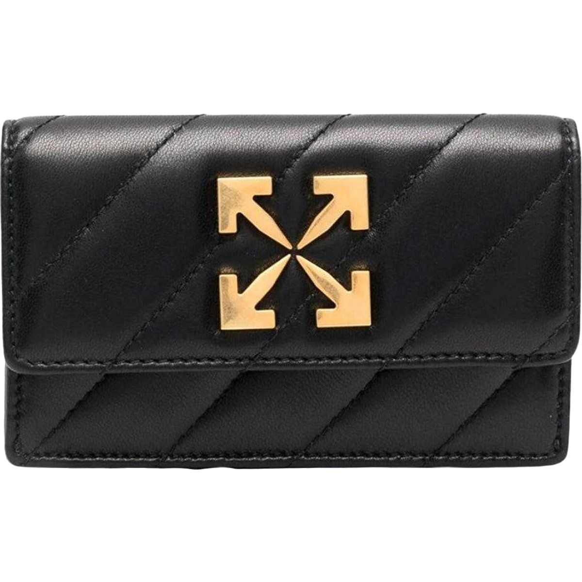 Off-White - "Jackhammer" Kartenhalter, Leder (Schwarz)