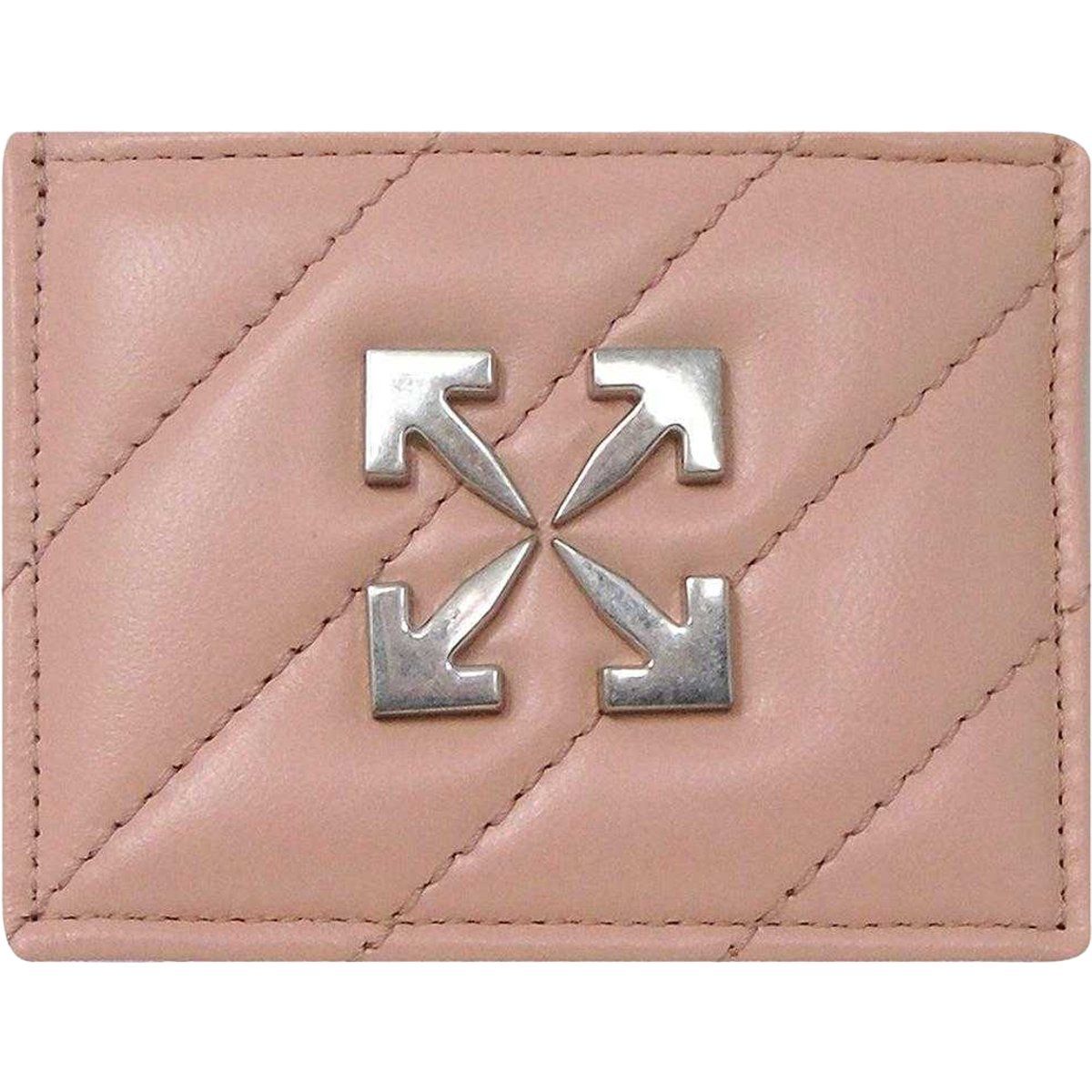 Off-White - "Jackhammer" Kartenhalter, Leder, Logo (Pink)