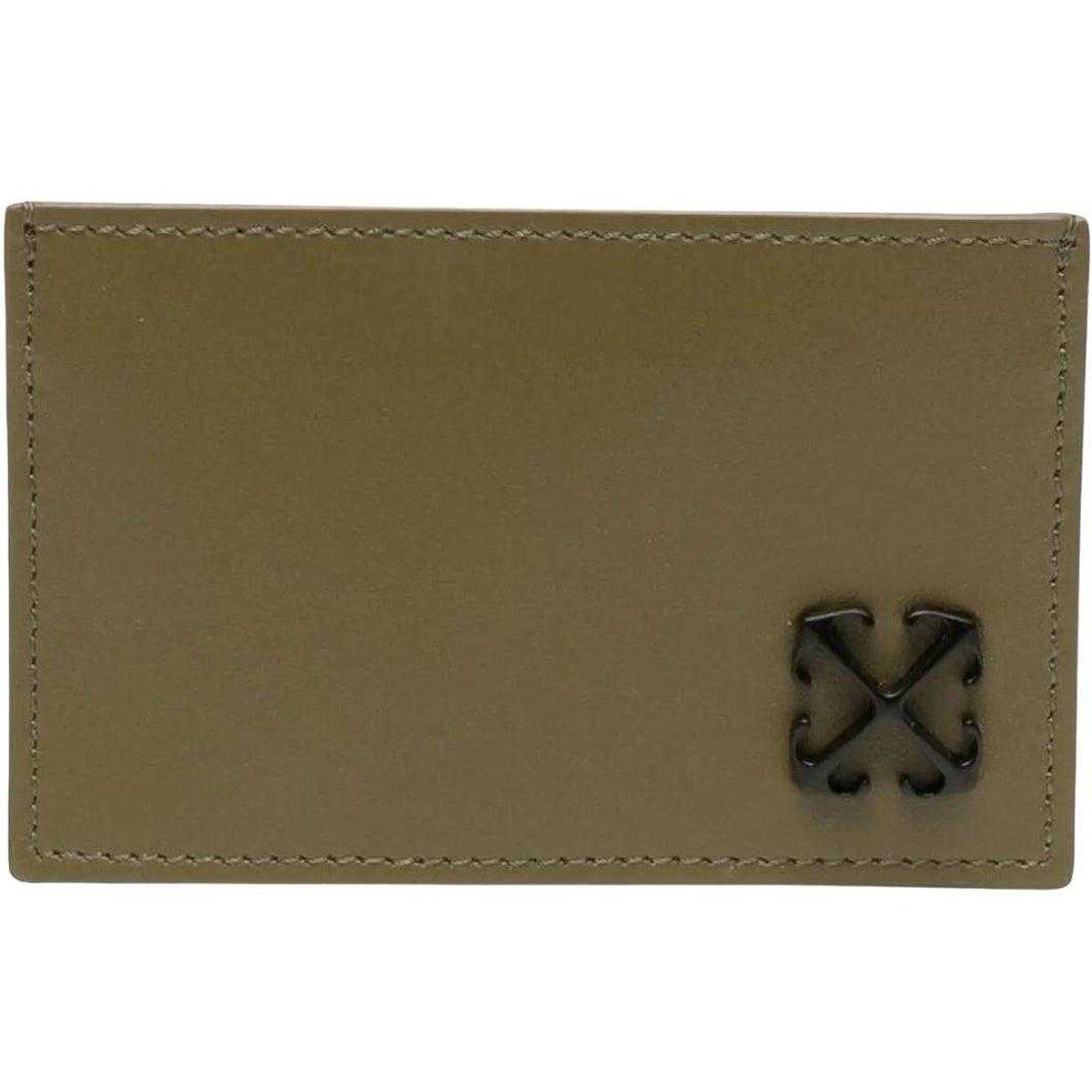 Off-White - "Jitney" Kartenhalter, Leder (Militärgrün)
