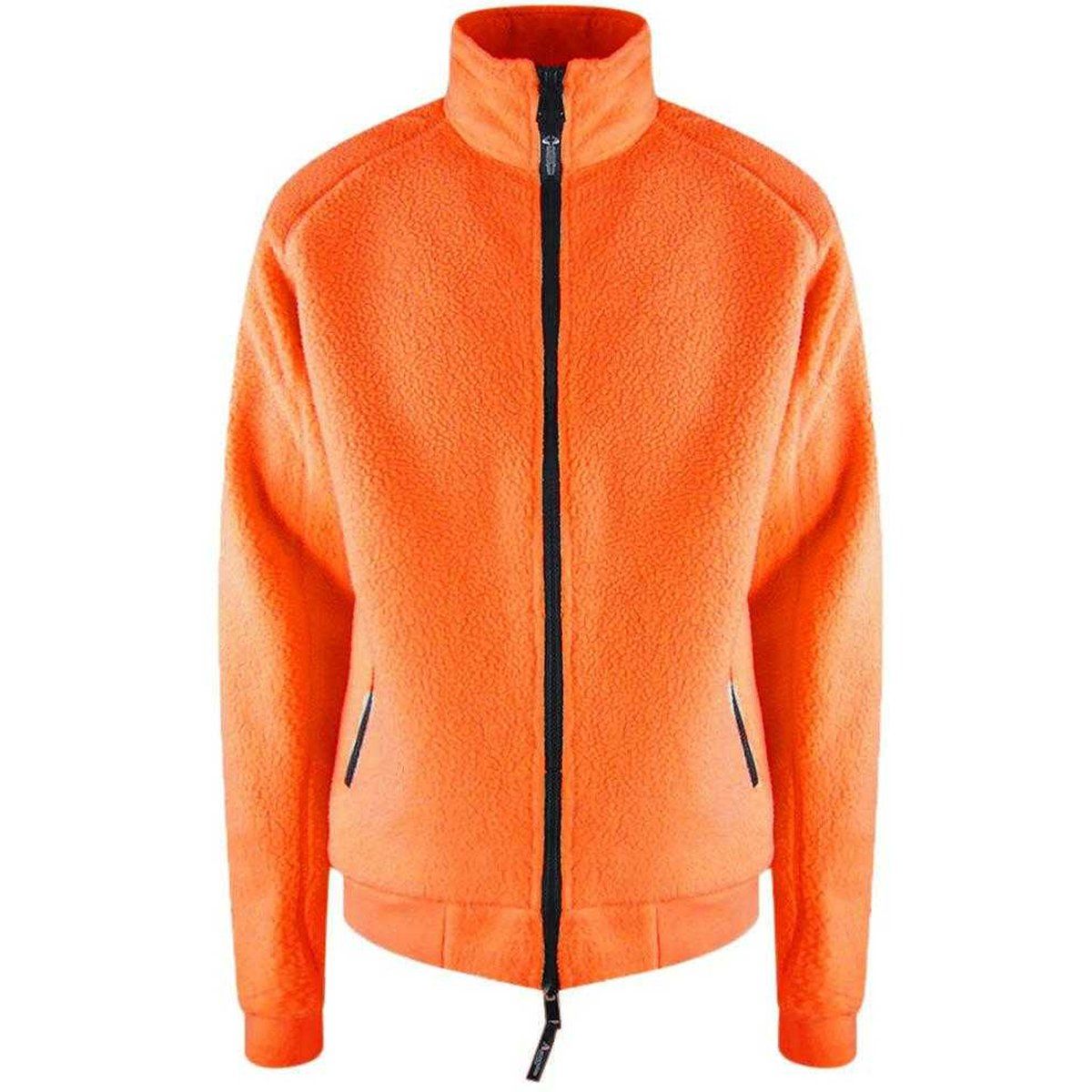 Orangefarbene Teddy-Fleecejacke für Herren