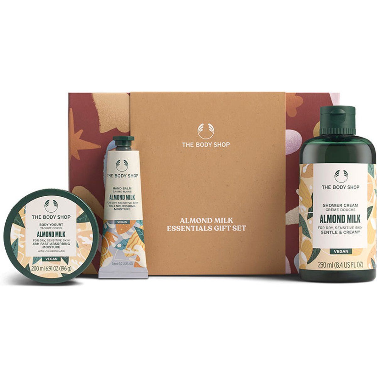 Mandelmilch-Essentials Geschenkset