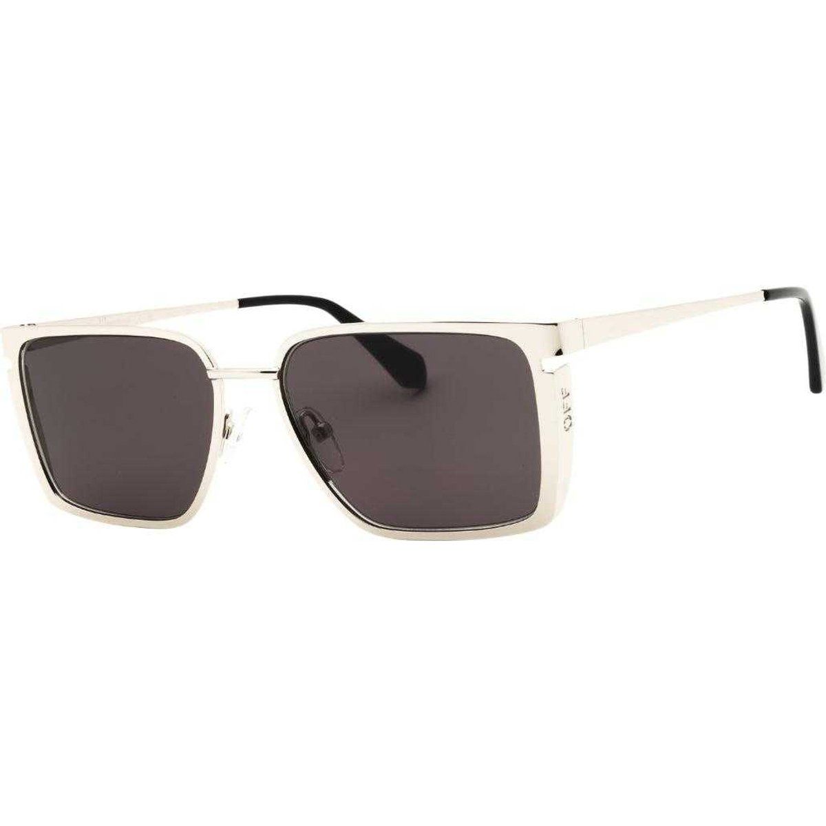Off White - "Yoder" Sonnenbrille für Herren/Damen Unisex (Silber/Dunkelgrau)