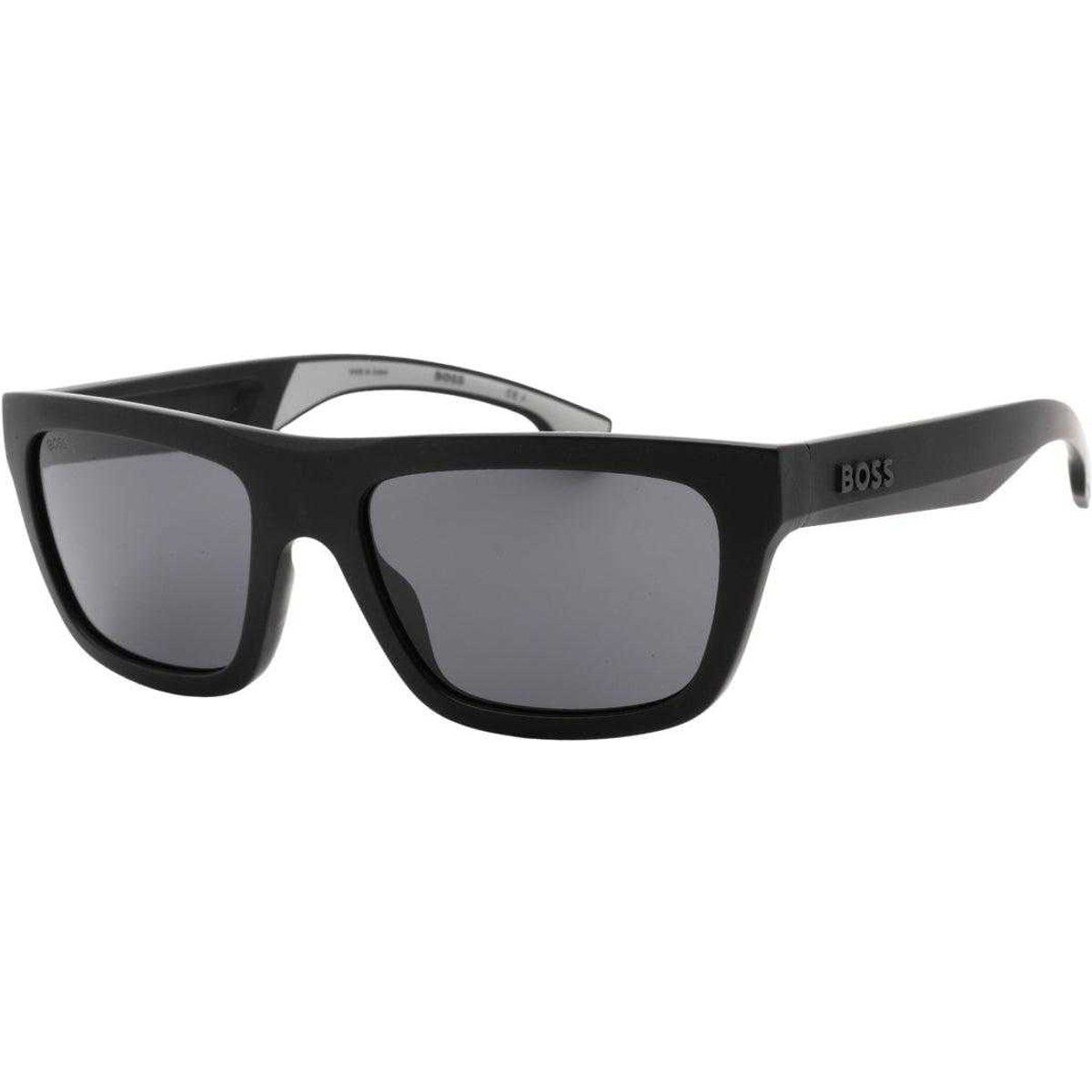 Matte Schwarze Rechteckige Sonnenbrille