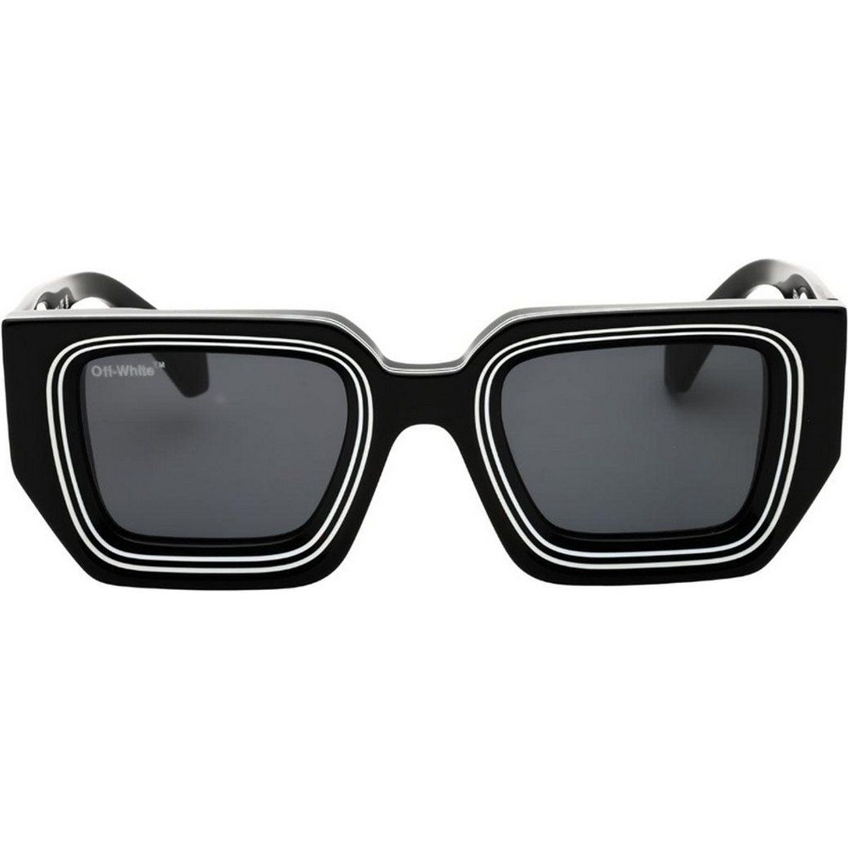 Off White - "Francisco" Umriss-Sonnenbrille für Herren/Damen Unisex (Schwarz/Dunkelgrau)
