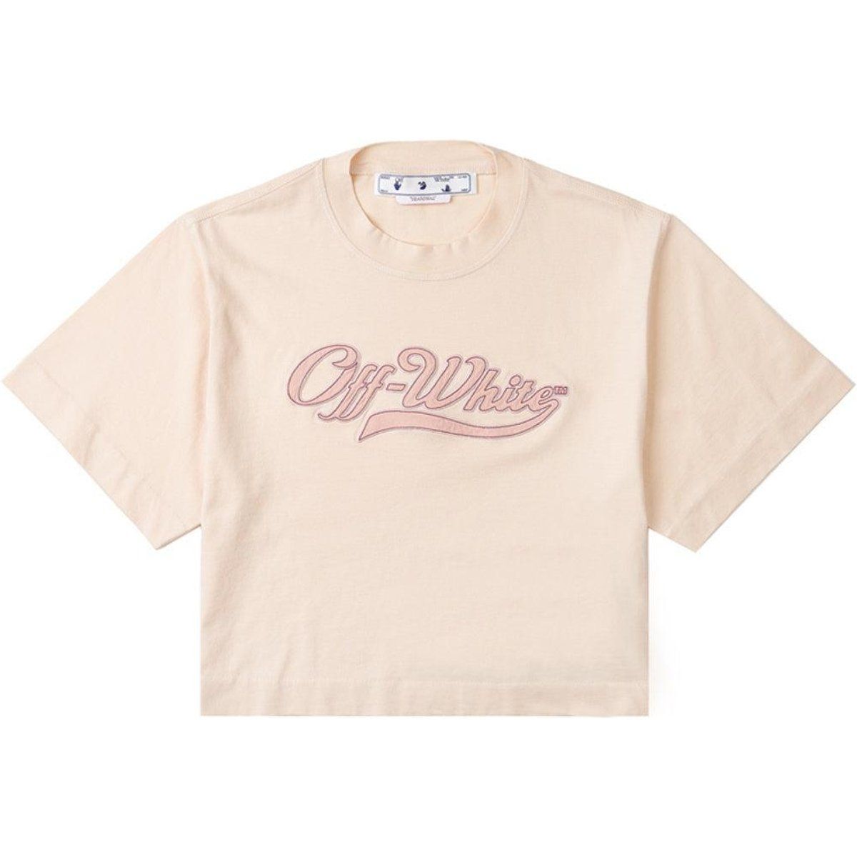 Off-White - kurzes T-Shirt für Damen (Pink)