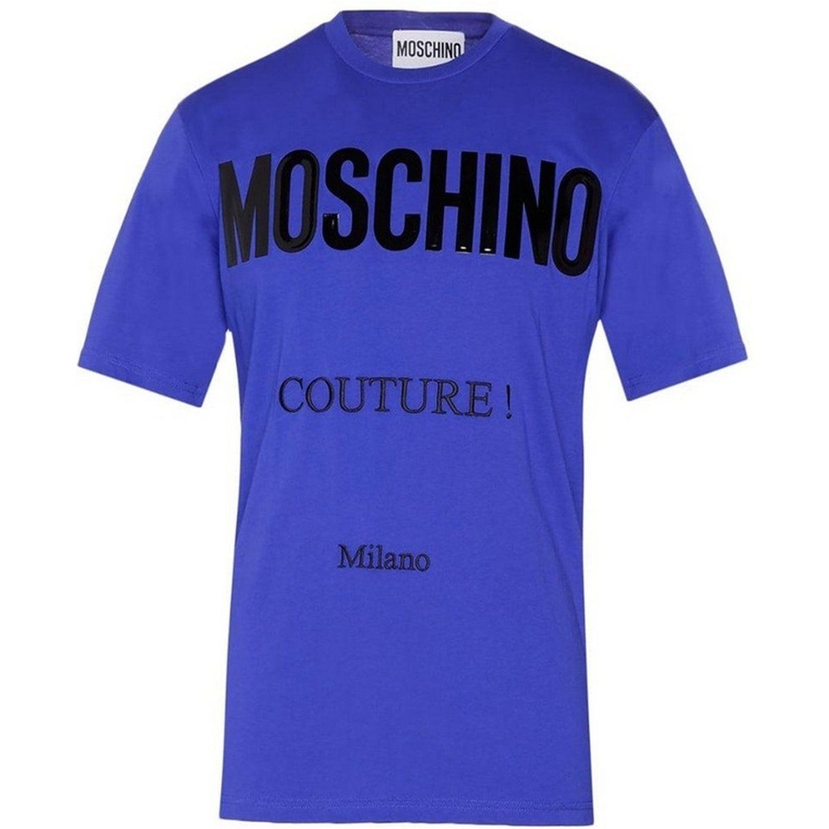 Moschino - "Couture" T-Shirt für Herren, Logo (Blau)
