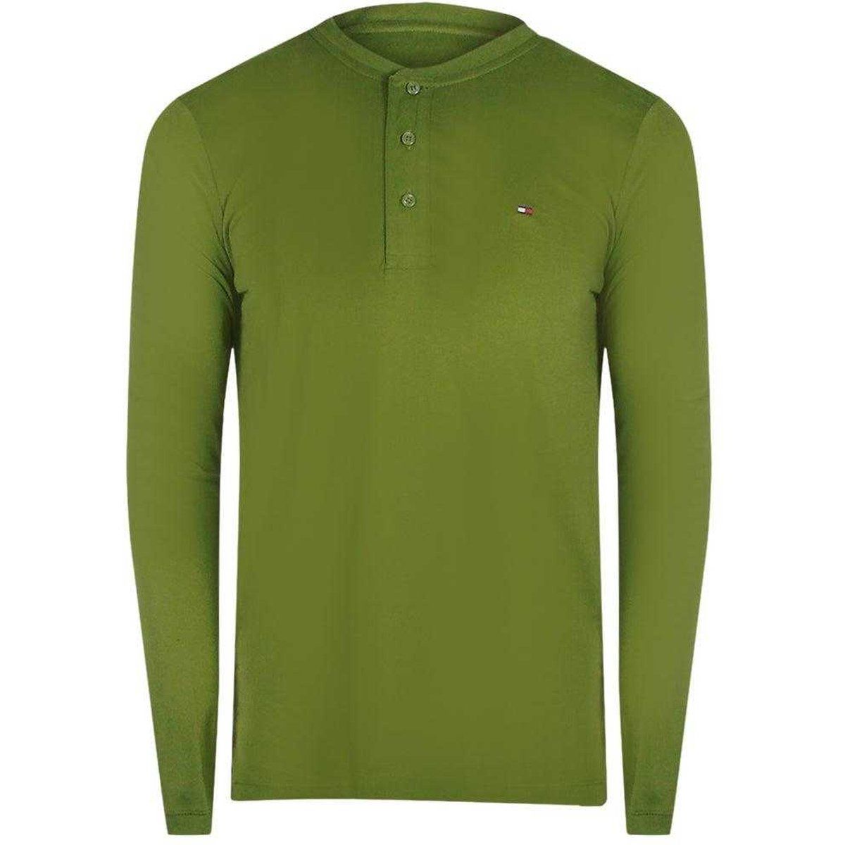 Tommy Hilfiger - T-Shirt für Herren, Langärmlig (Grün)