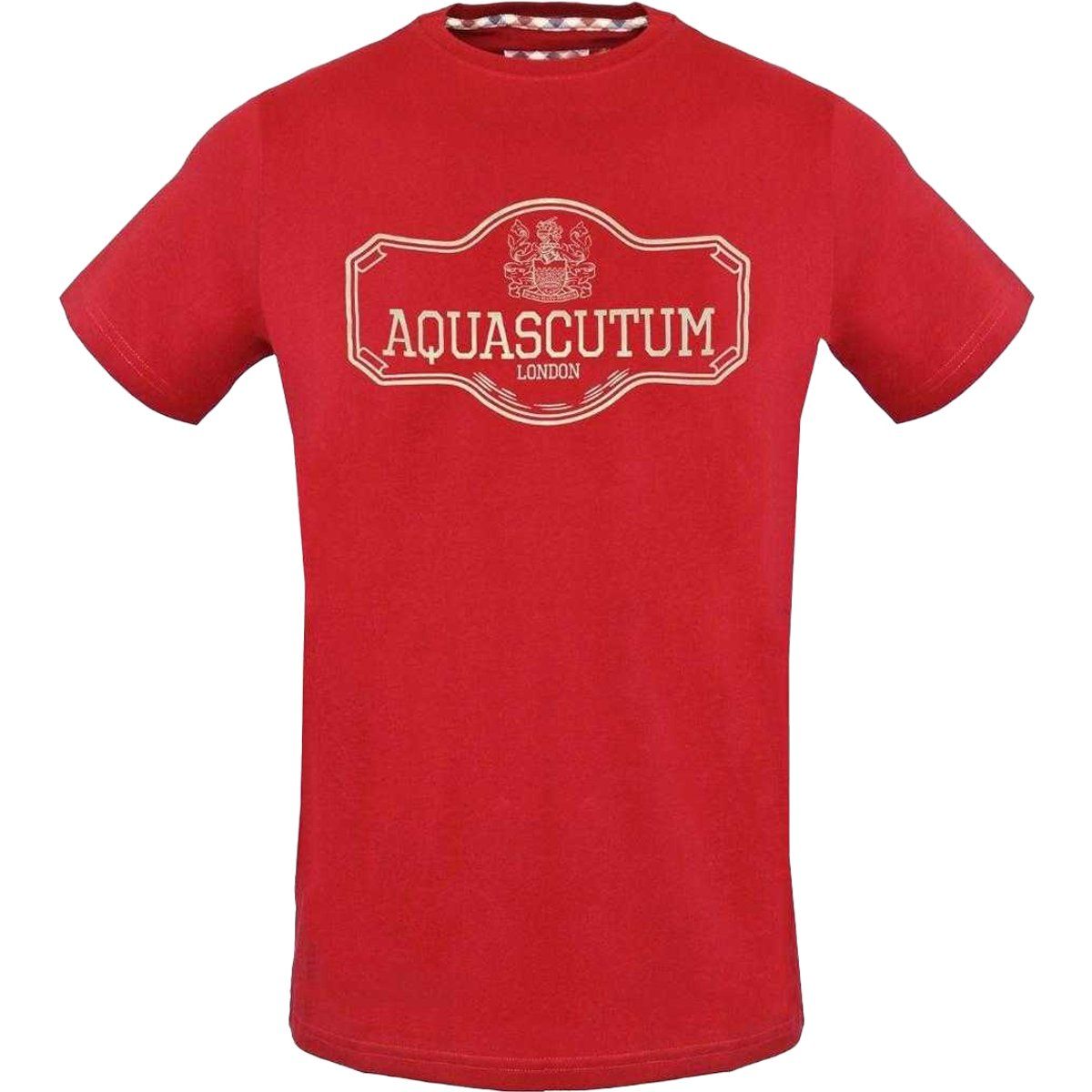 Aquascutum - T-Shirt für Herren, Logo (Rot)