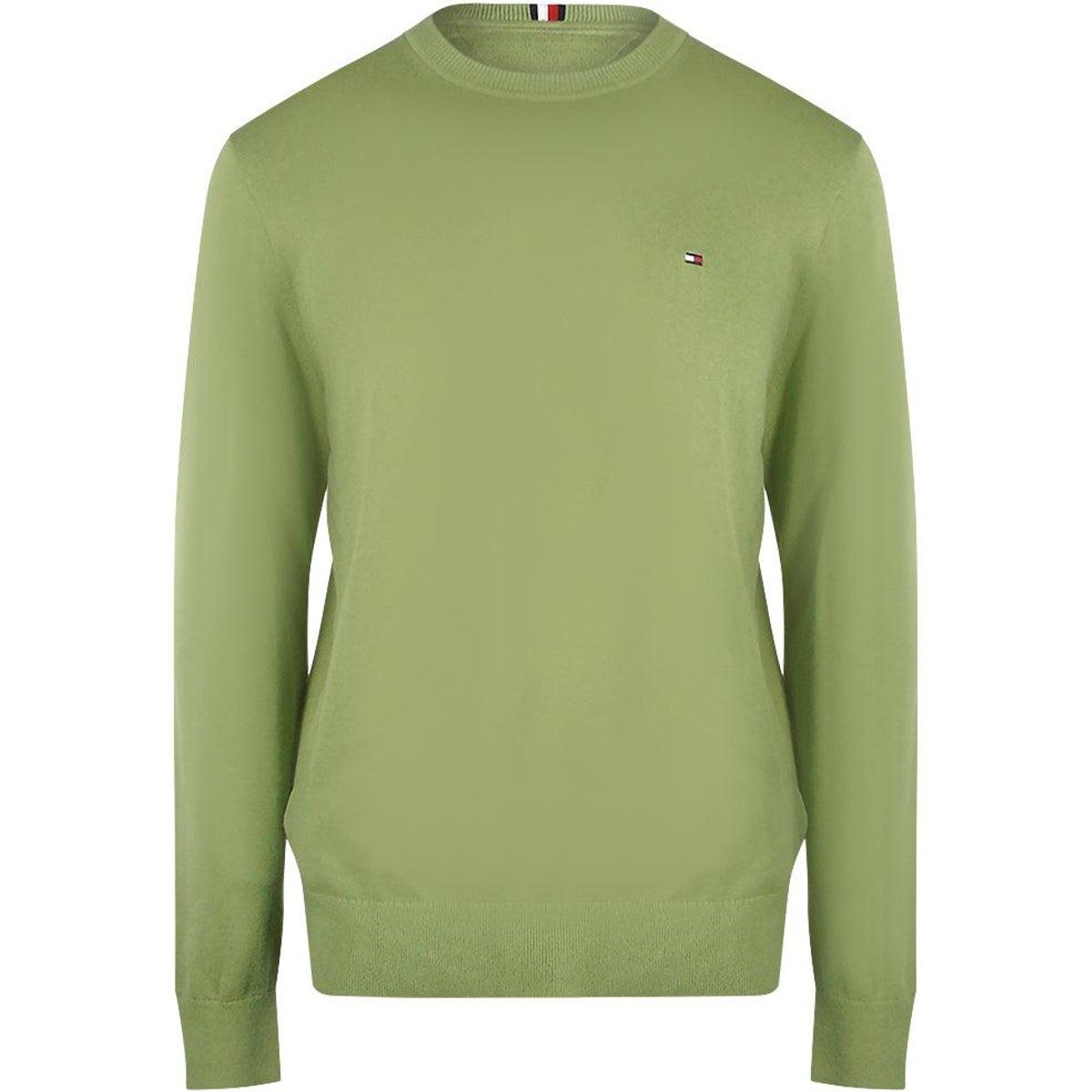 Klassischer Baumwollpullover mit Rundhalsausschnitt