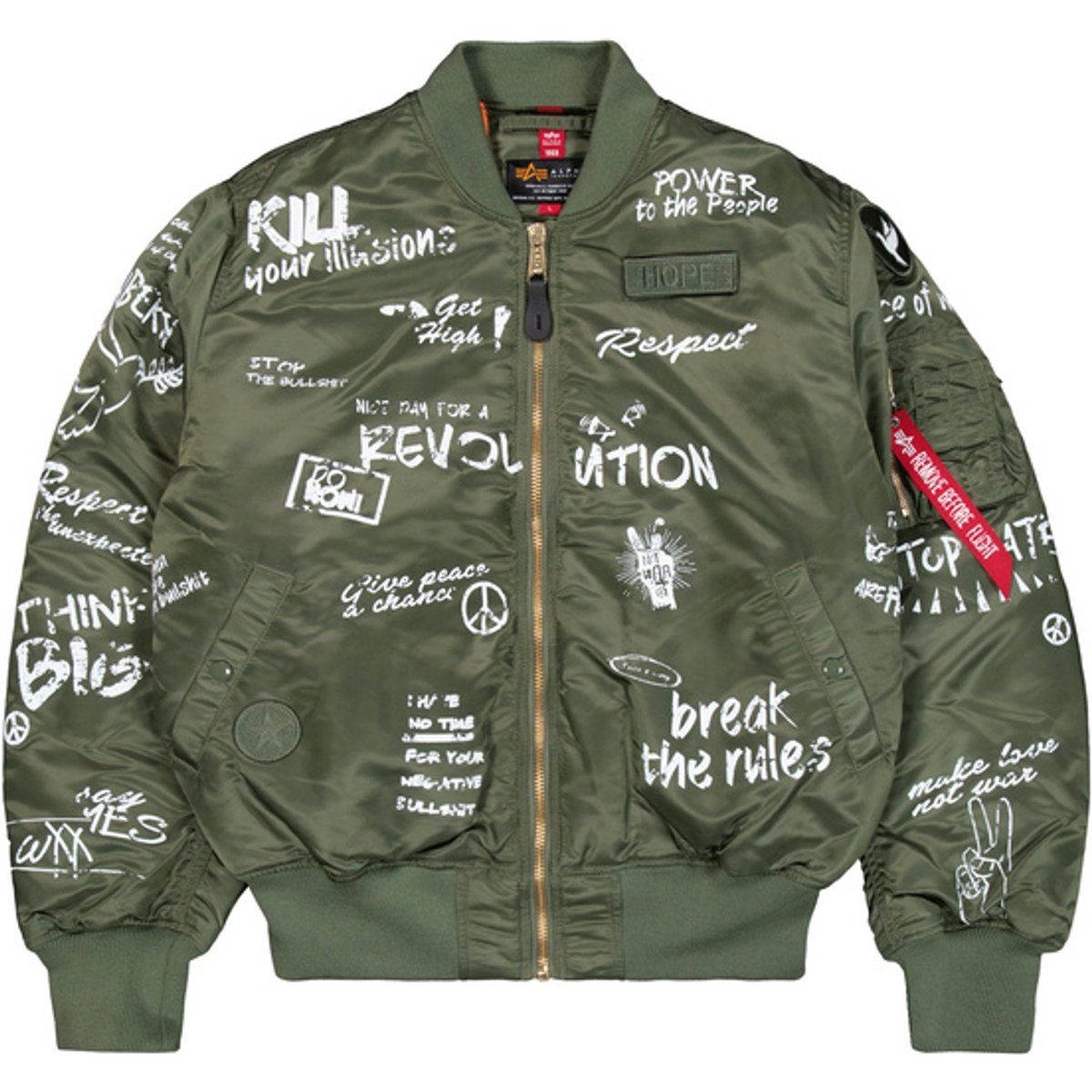 Herren Bomberjacke mit Grafikdruck