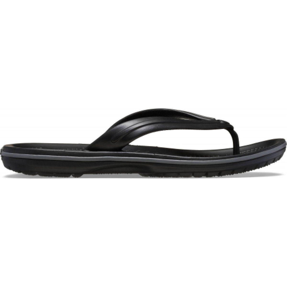 Herren Crocs Crocbrand Flip Flop in Schwarz Grau