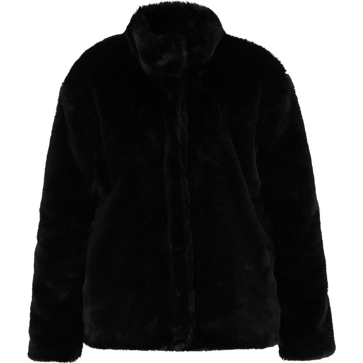 Elegante Jacke aus Kunstpelz mit Kragen