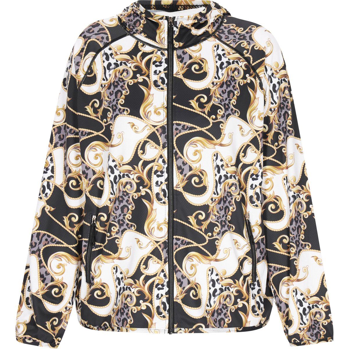 Bedruckte, leichte Jacke mit Reißverschluss