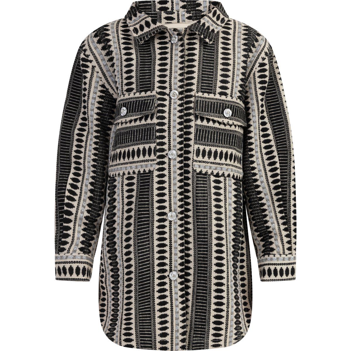 IZIA Hemdjacke Mädchen schwarz-wollweiß