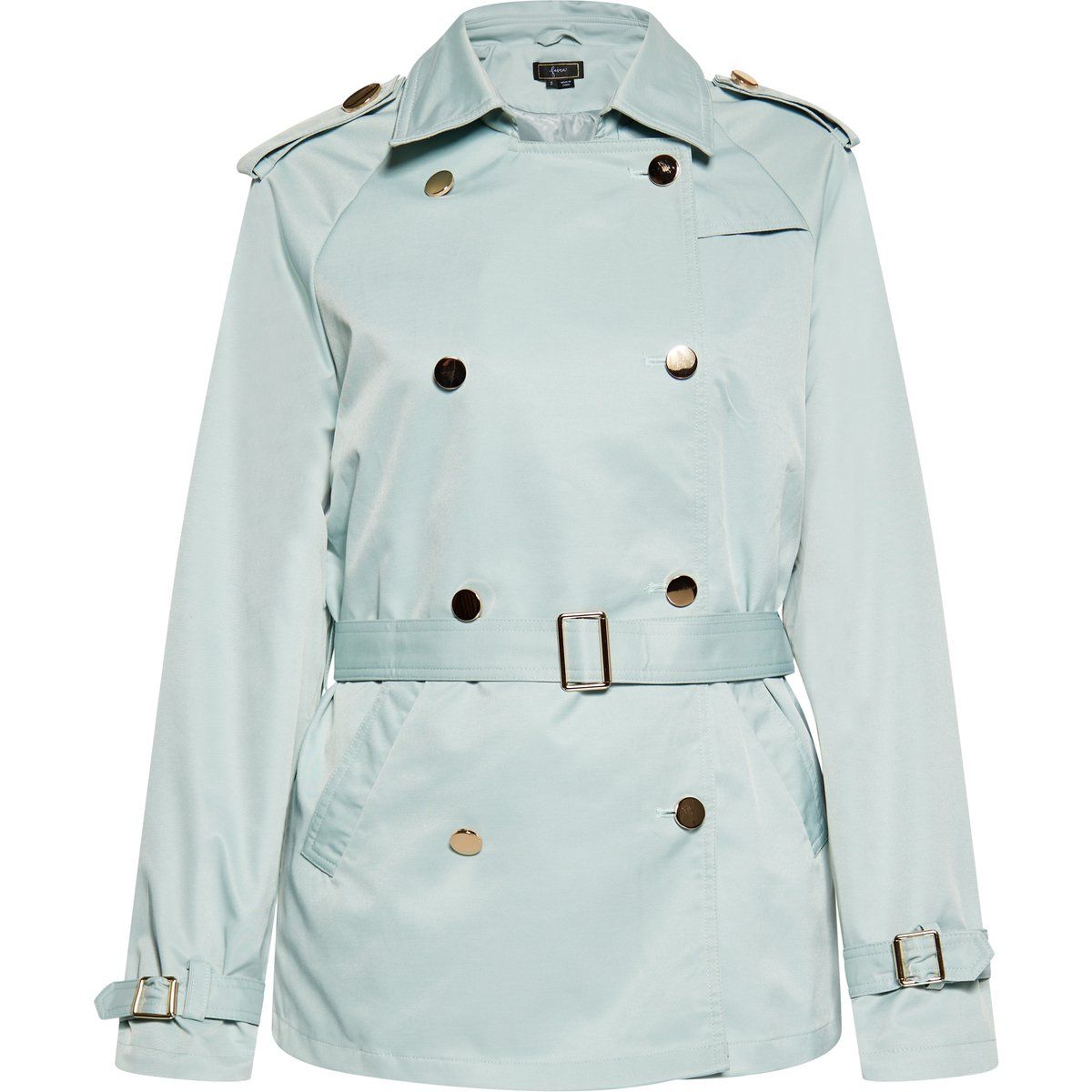 Zweireihiger Trenchcoat mit Gürtel