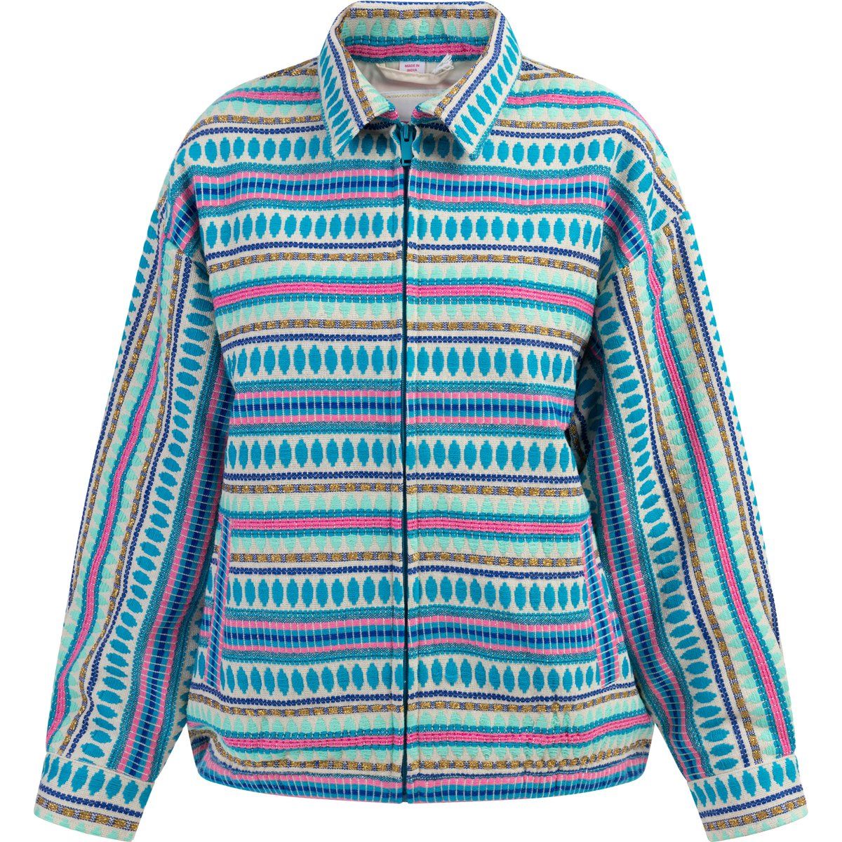 IZIA Oversize Bomberjacke Damen Mehrfarbig Blau