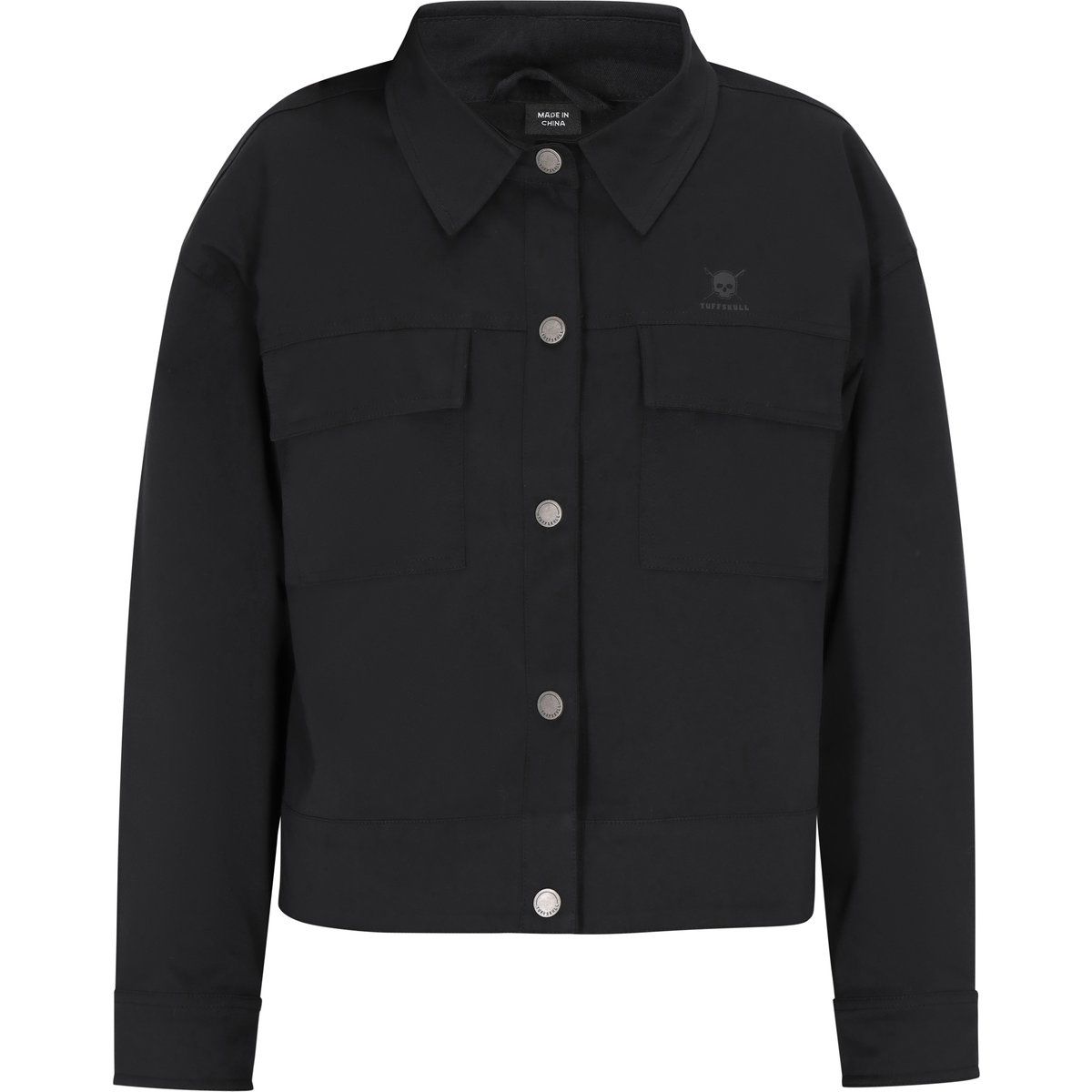 Kurzgeschnittene Jacke mit klassischem Kragen