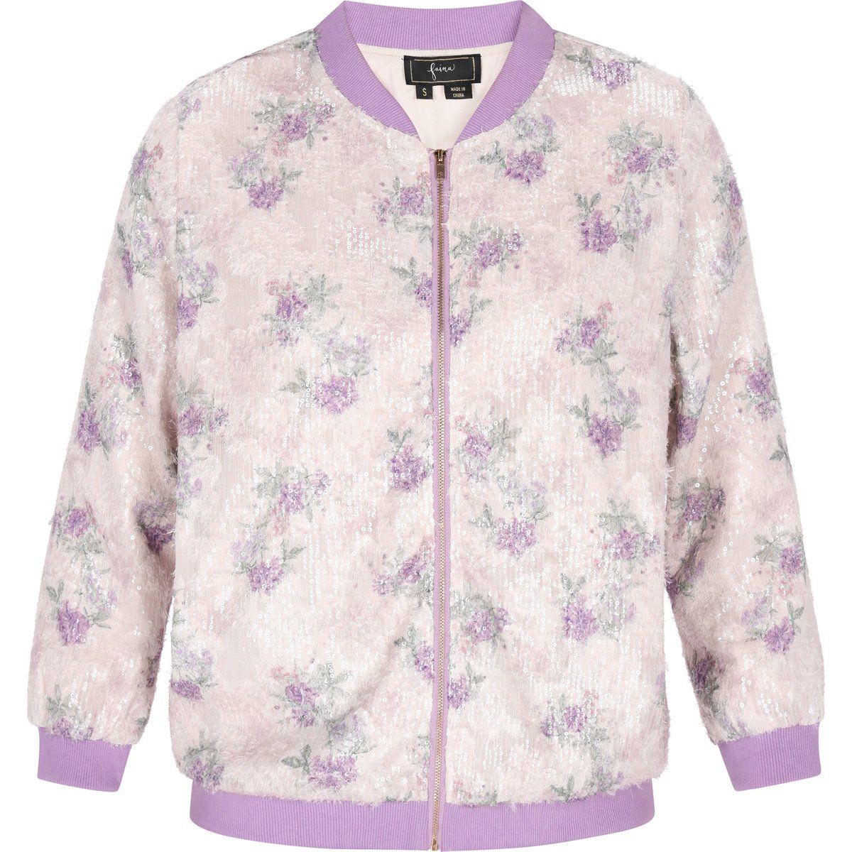 Faina Jacke Frauen cremeweißviolett