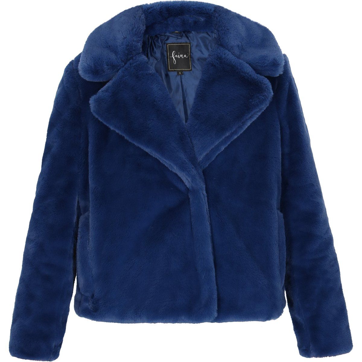 Elegante Jacke aus Kunstfell mit Kragen