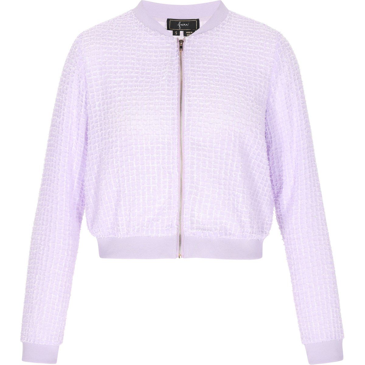 Strukturierte, gewebte Cropped Bomberjacke