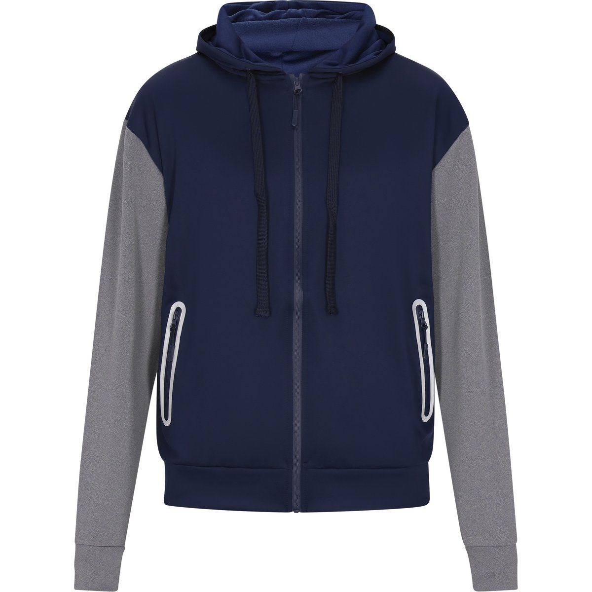 Herren Colorblock Kapuzenpullover mit Reißverschluss