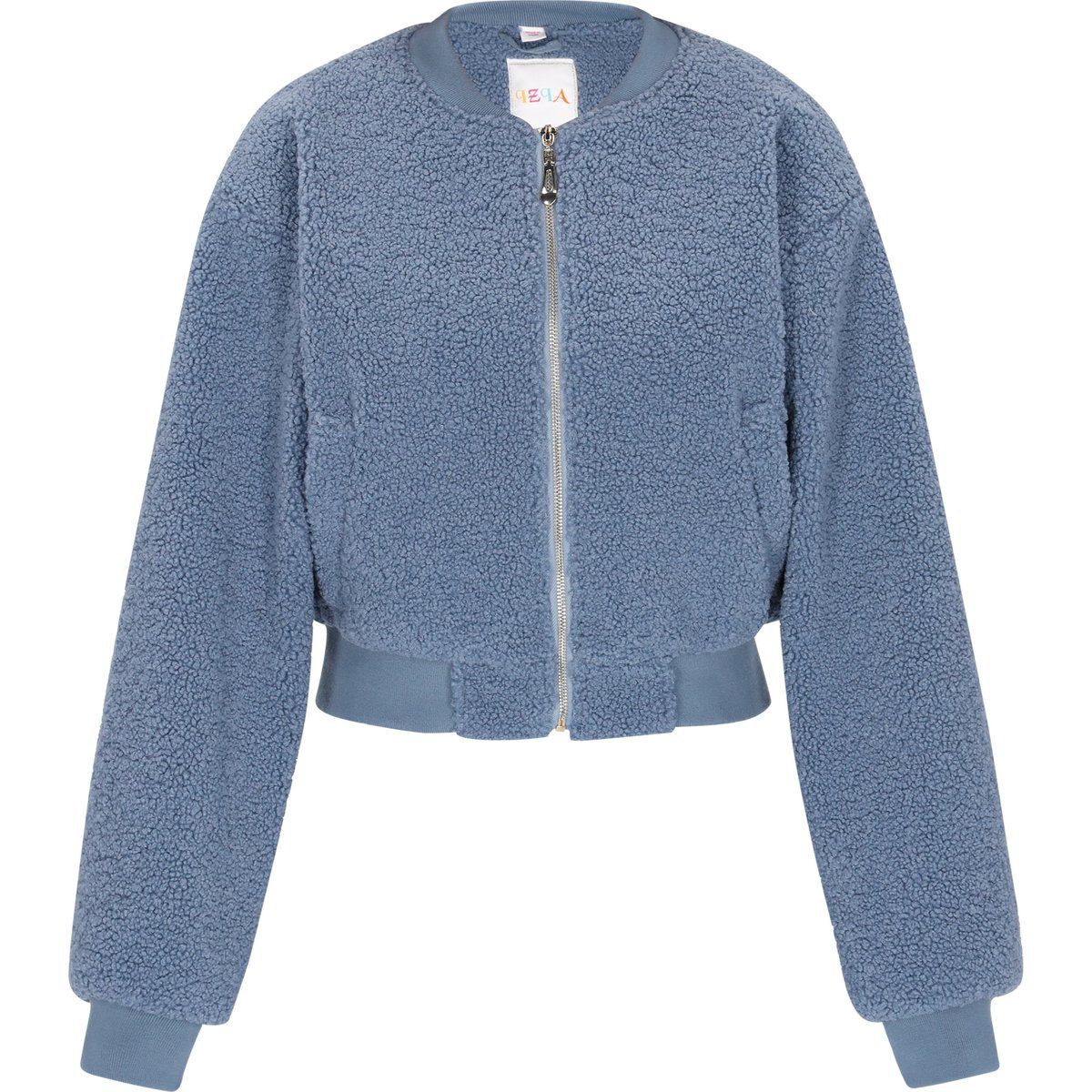Blaue Fleece Bomberjacke