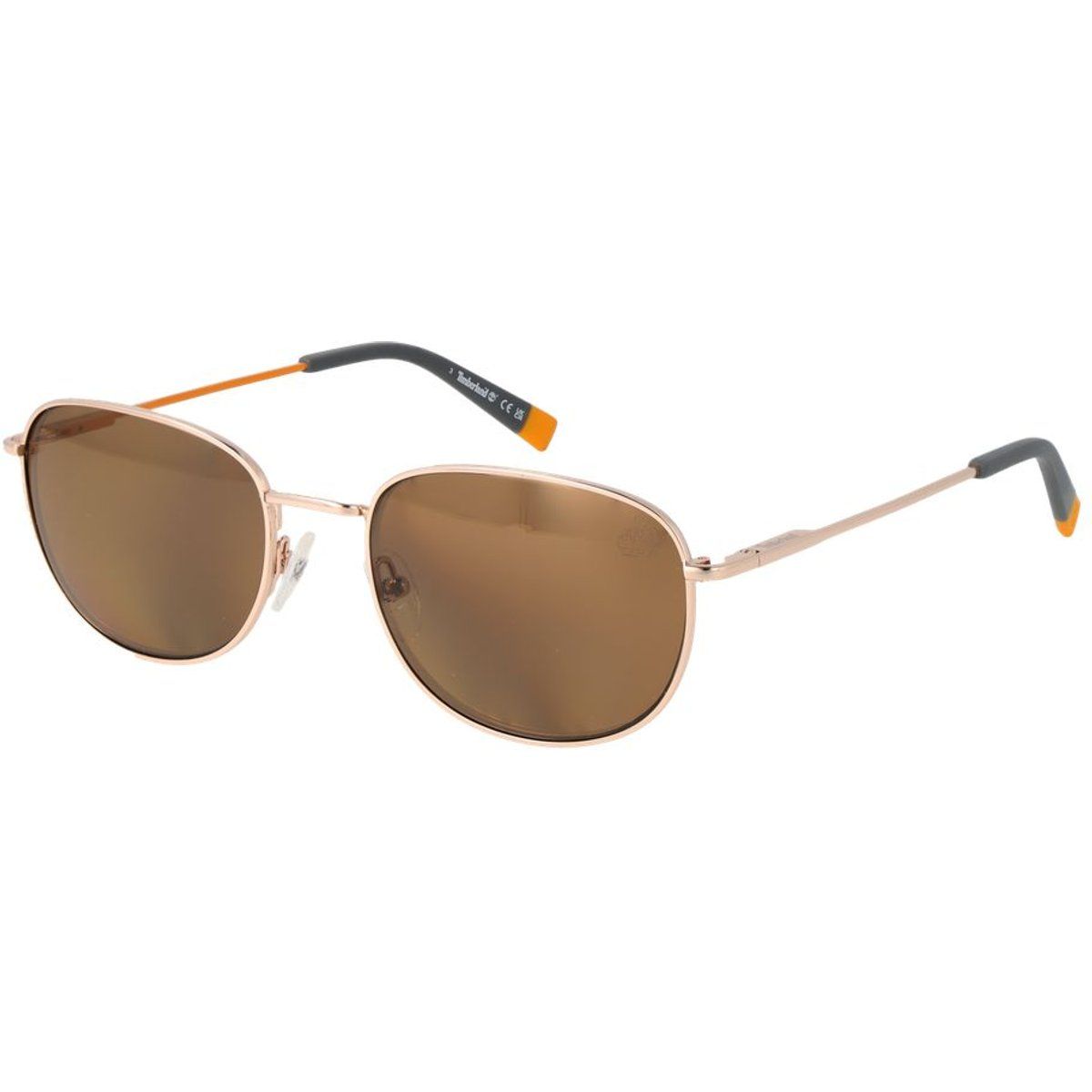 Aviator-Sonnenbrille mit roségoldenem Metallrahmen