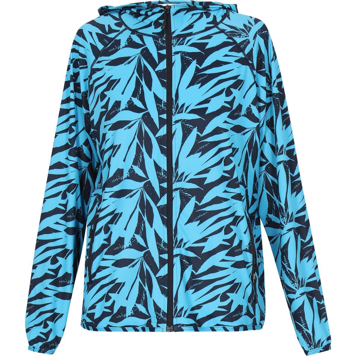 Leichte Jacke mit Blumenmuster und Kapuze