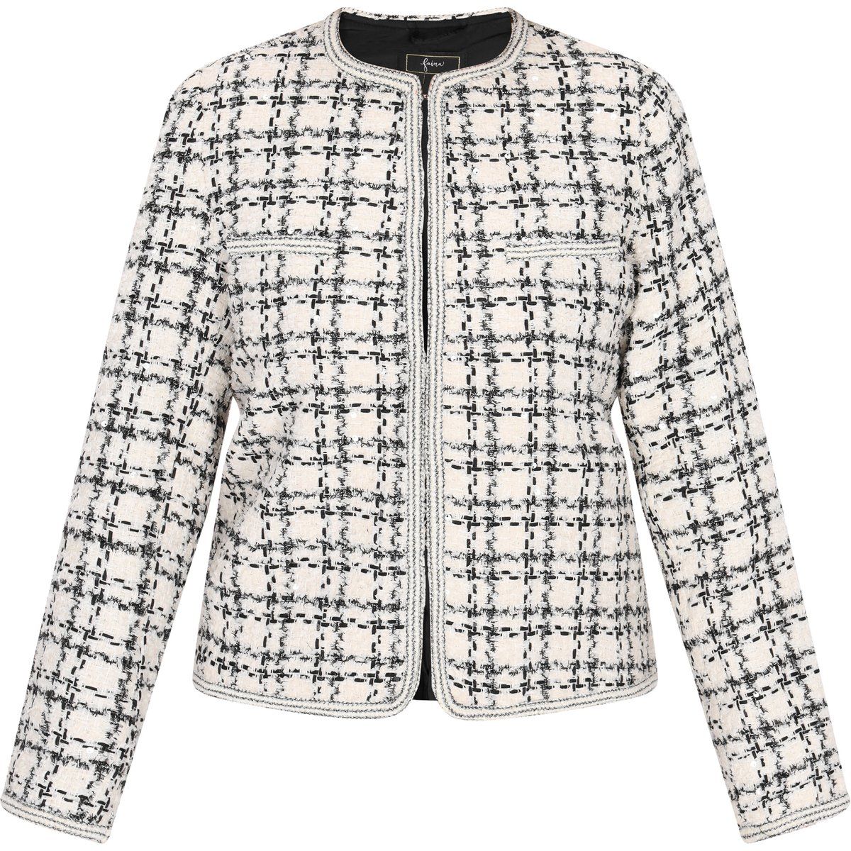 Faina Jacke Frauen weiß-schwarz