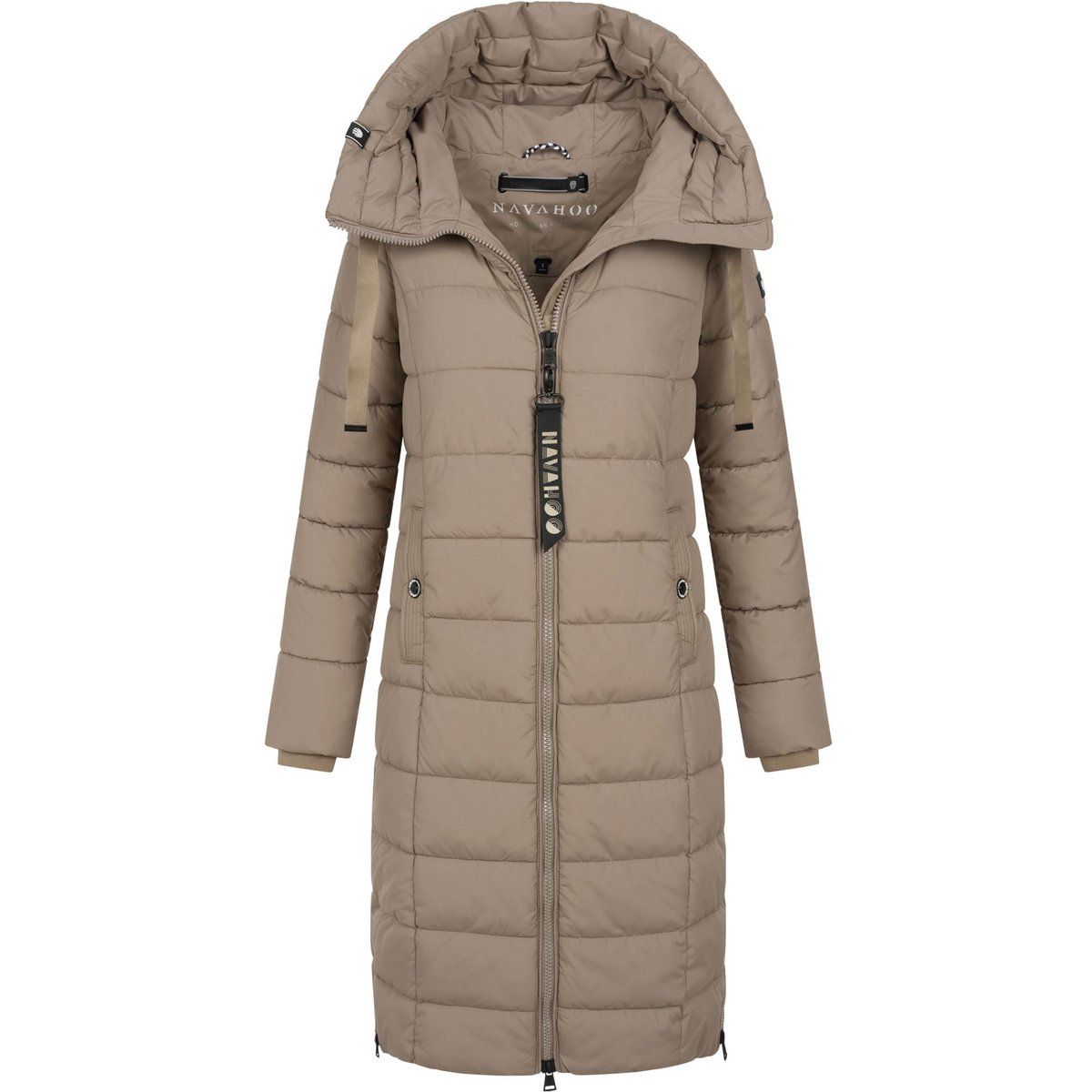Damen Longline Stepp Puffer Mantel