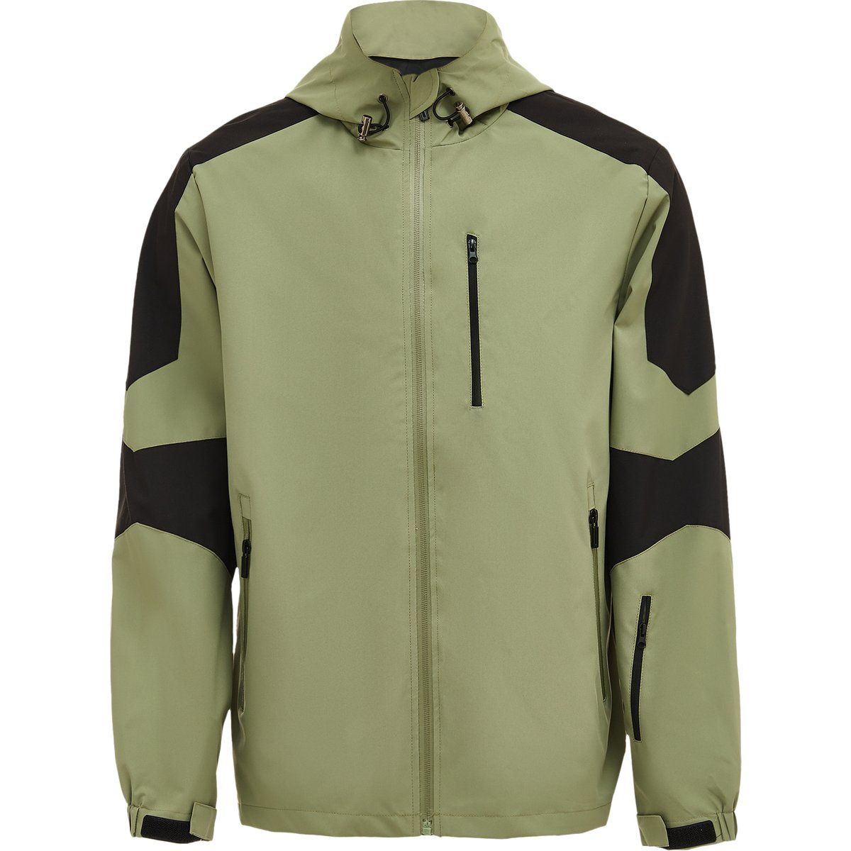 Outdoor-Performance-Jacke mit Kontrasteinsätzen