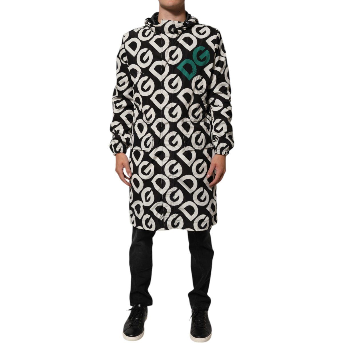 Logo-Print Kapuzenjacke