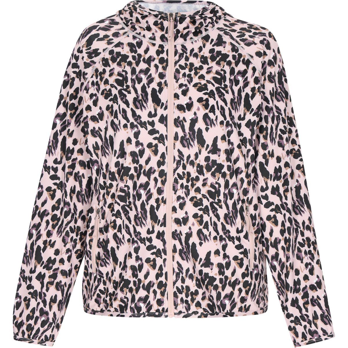 Leichte Jacke mit Reißverschluss und Leopardenmuster