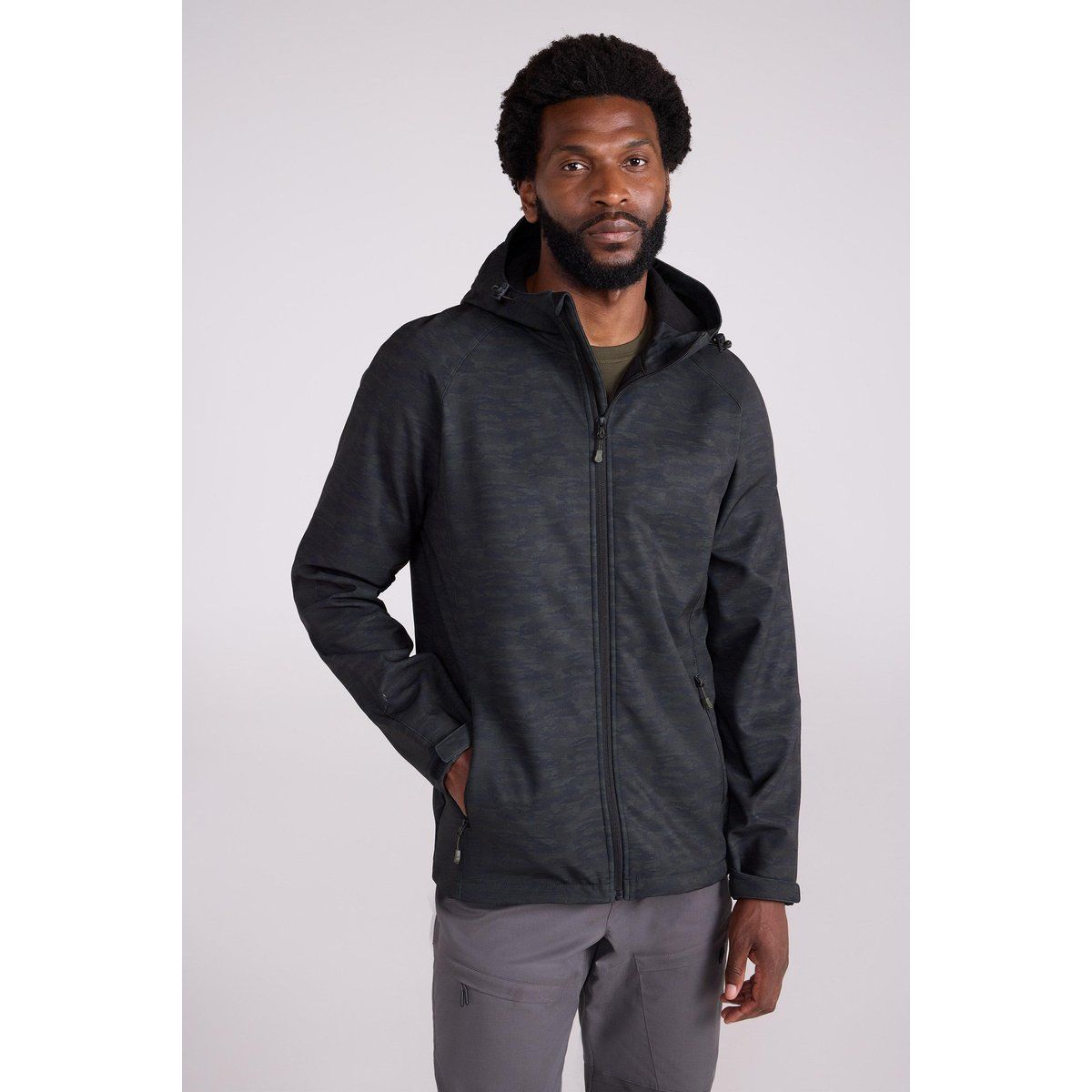 Wasserdichte Softshelljacke mit Kapuze für Herren