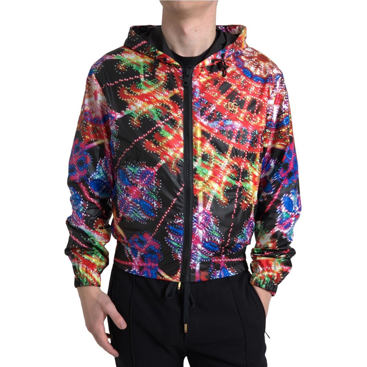Vegas Lights Print Kapuzenjacke